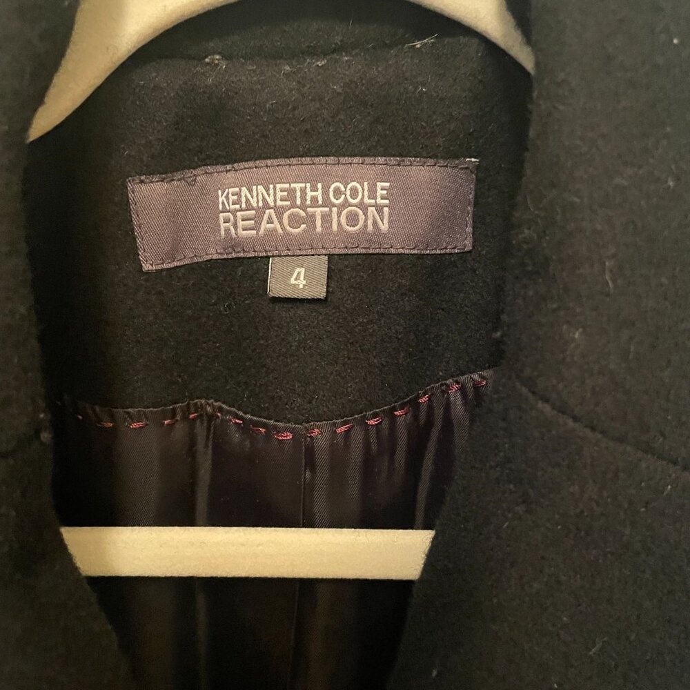 Kenneth Cole Reaction Wool Blend Lined Trench Coat - Picture 2 of 7